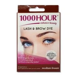1000 Hour Lash & Brow Kit -Care Products 1000 hour lash brow dye medium brown 1