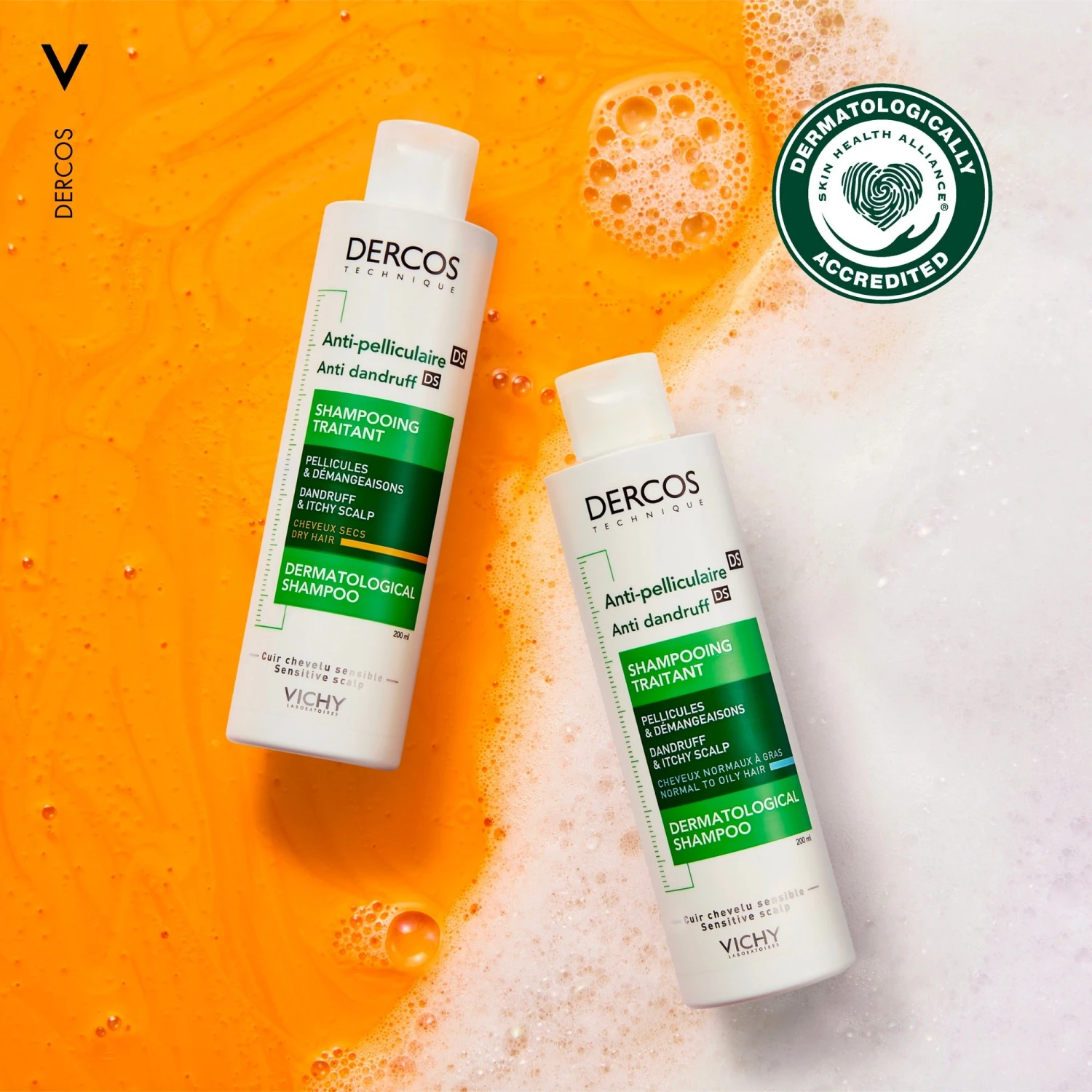 Vichy Dercos Anti-Dandruff - Normal To Oily Hair Shampoo 200ml 2 Vichy Dercos Anti-Dandruff - Normal To Oily Hair Shampoo 200ml - Image 2
