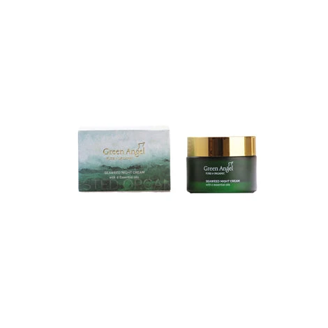 Green Angel Night Cream Seaweed 6 Essential Oils 50ml 1 Green Angel Night Cream Seaweed 6 Essential Oils 50ml