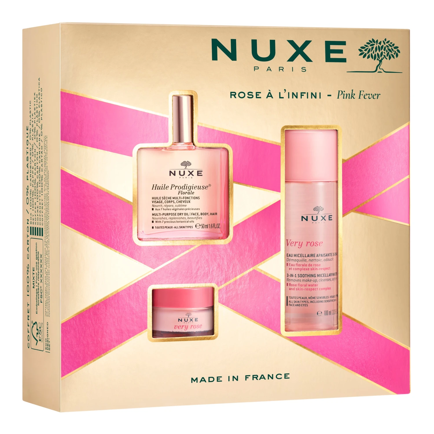NUXE PINK FEVER 3 PIECE GIFT SET 1 NUXE PINK FEVER 3 PIECE GIFT SET