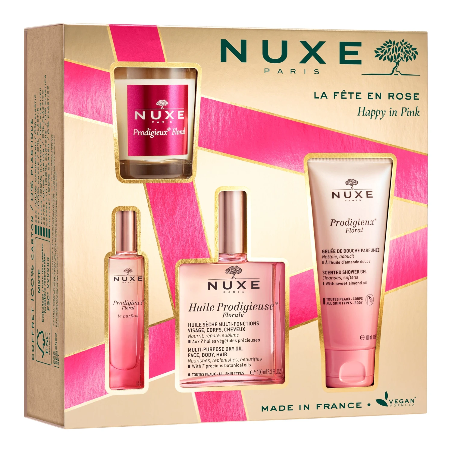 NUXE HAPPY IN PINK 4 PIECE GIFT SET 1 NUXE HAPPY IN PINK 4 PIECE GIFT SET
