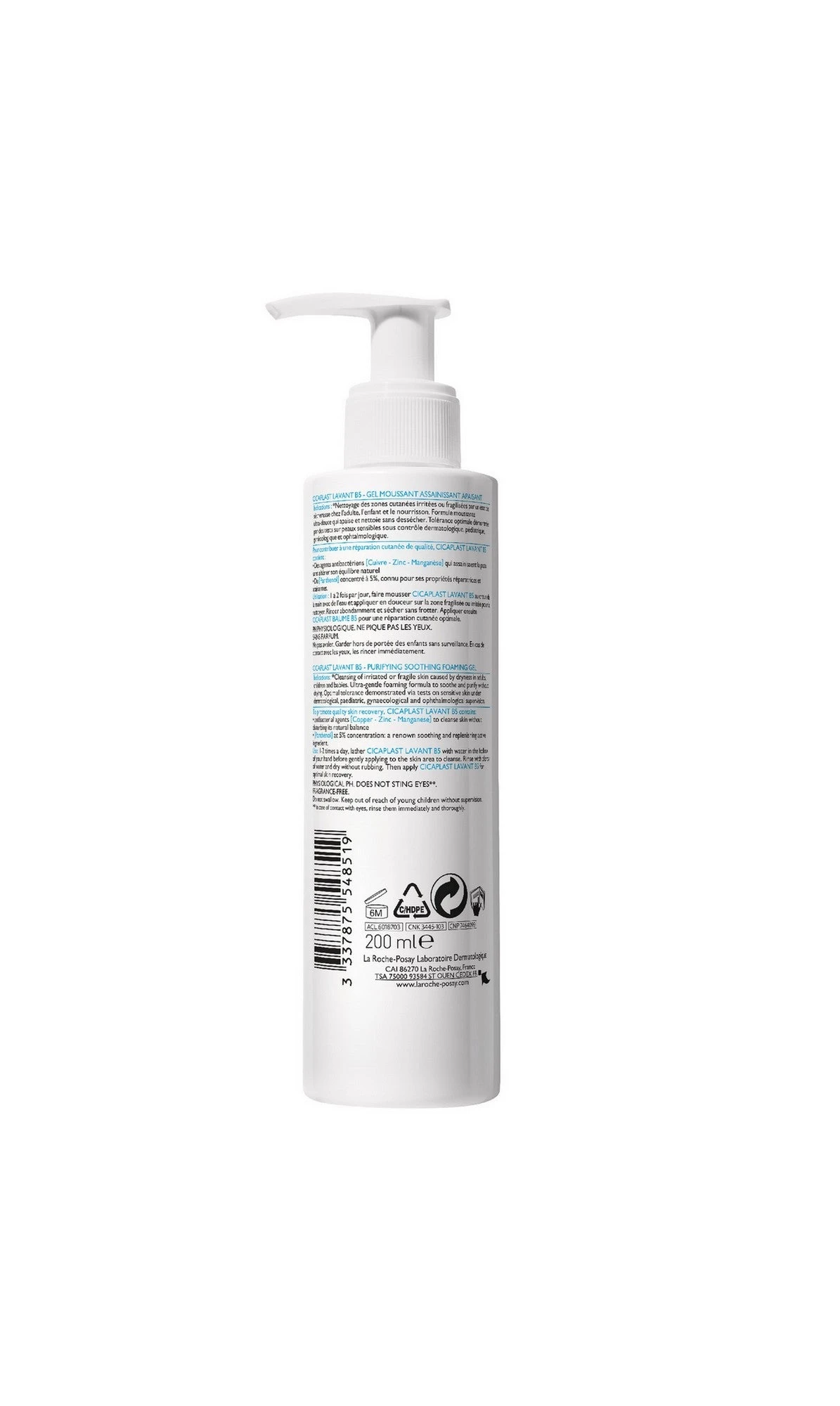 LA ROCHE-POSAY La Roche Posay Cicaplast B5 Lavant 200ml 2 LA ROCHE-POSAY La Roche Posay Cicaplast B5 Lavant 200ml - Image 2