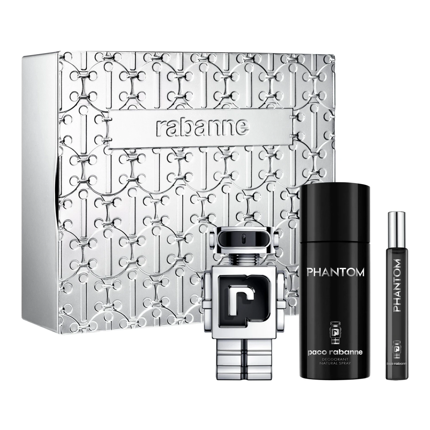 Paco Rabanne Phantom Eau De Toilette 50ml, Deodorant 150ml & Travel Spray 10ml Gift Set
