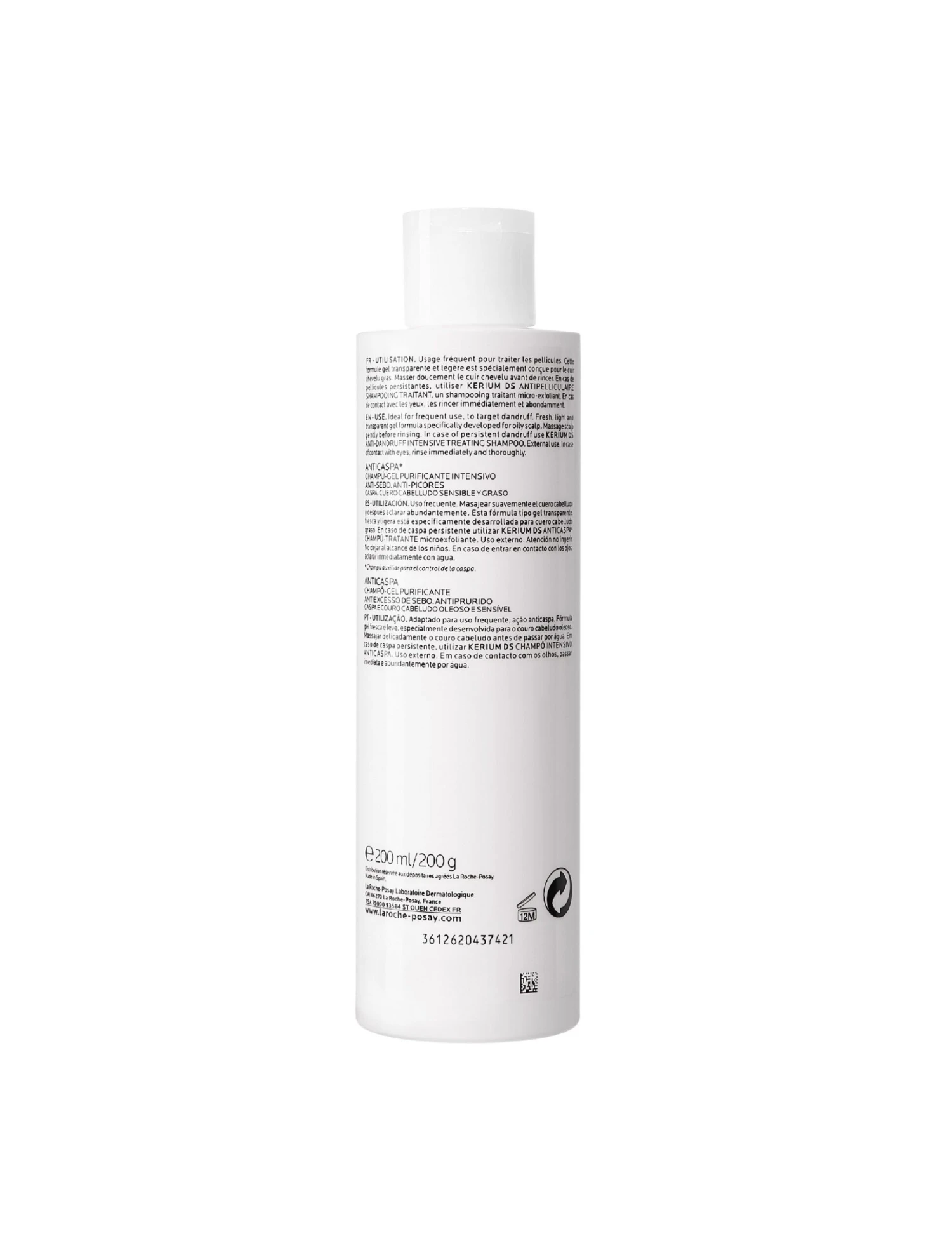 LA ROCHE-POSAY La Roche Posay Kerium Anti-Dandruff Gel Shampoo For Oily Scalp 200ml 2 LA ROCHE-POSAY La Roche Posay Kerium Anti-Dandruff Gel Shampoo For Oily Scalp 200ml - Image 2