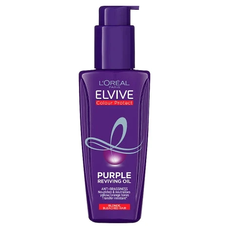 Loreal L'Oreal Elvive Colour Protect Purple Anti-Brassiness Hair Oil For Brunette, Blonde & Grey Hair 100ml 1 Loreal L'Oreal Elvive Colour Protect Purple Anti-Brassiness Hair Oil For Brunette, Blonde & Grey Hair 100ml