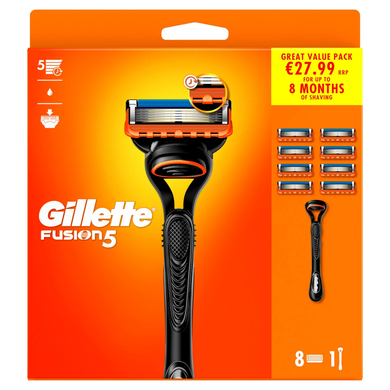 Gillette® Gillette Fusion Razor Plus 7 Blades 1 Gillette® Gillette Fusion Razor Plus 7 Blades