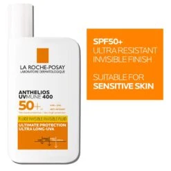 La Roche-Posay Anthelios UVmune SPF50+ Invisible Fluid 50ml -Care Products ANTHELIOS UVMUNE 400 INVISIBLE FLUID SPF50 50MLPRODUCT DESCRIPTION