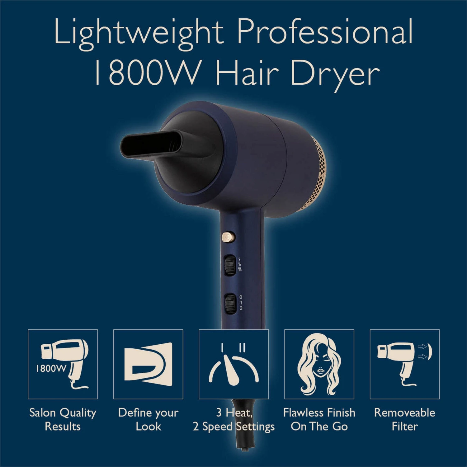 Carmen Twilight DC Pro Hairdryer 2 Carmen Twilight DC Pro Hairdryer - Image 2