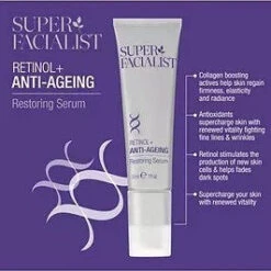 Super Facialist Retinol Anti-Ageing Restoring Serum 30ml 7 Super Facialist Retinol Anti-Ageing Restoring Serum 30ml -Care Products SUPERFACIALISTRETINOL ANTI AGINGRESTORINGSERUM2