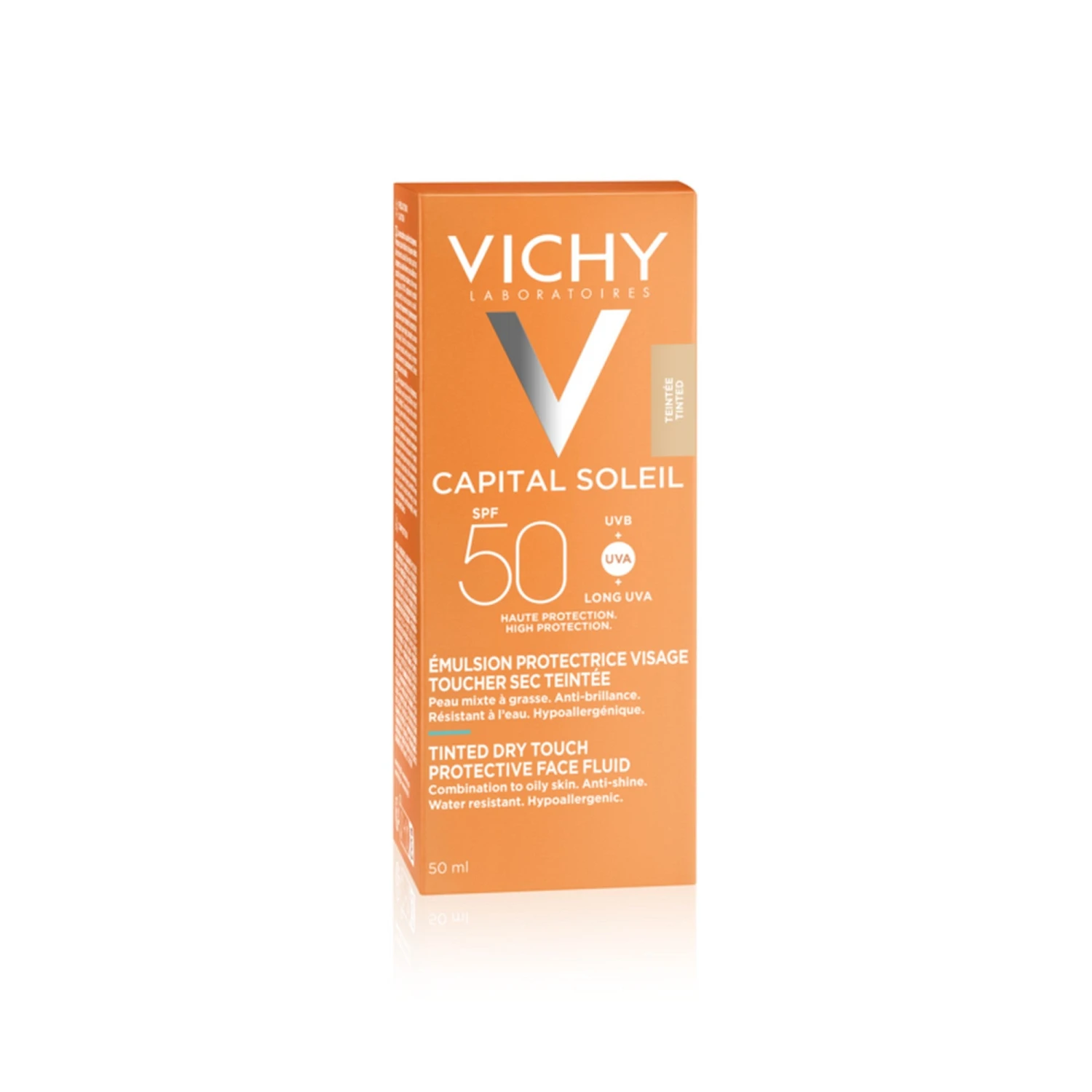 Vichy Capital Soleil Dry Touch Mattifying BB Tinted Sun Protection SPF50 For Face 50ml 1 Vichy Capital Soleil Dry Touch Mattifying BB Tinted Sun Protection SPF50 For Face 50ml