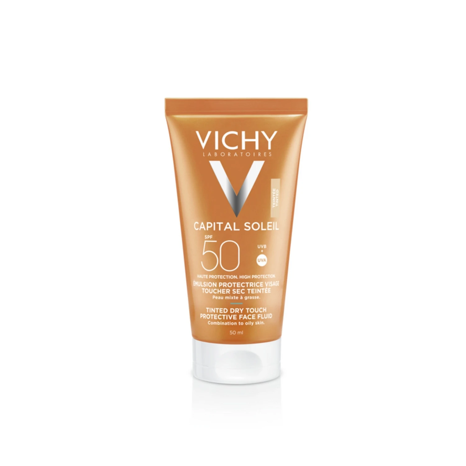 Vichy Capital Soleil Dry Touch Mattifying BB Tinted Sun Protection SPF50 For Face 50ml 2 Vichy Capital Soleil Dry Touch Mattifying BB Tinted Sun Protection SPF50 For Face 50ml - Image 2