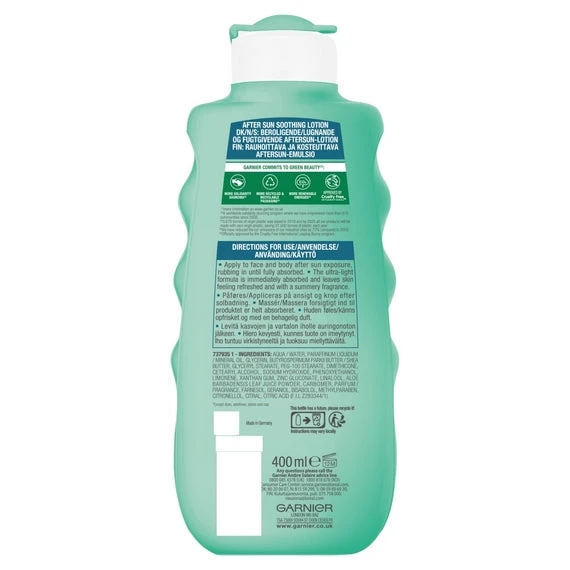 Garnier Ambre Solaire Aftersun Soother 400ml 2 Garnier Ambre Solaire Aftersun Soother 400ml - Image 2
