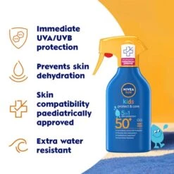 Nivea Sun Kids Protect & Care 5-In-1 Trigger Spray SPF 50+ 5 Nivea Sun Kids Protect & Care 5-In-1 Trigger Spray SPF 50+ -Care Products nivea sun kids protect care trigger spray spf 50 270ml 815793 2