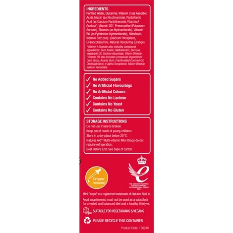 Natures Aid Multivitamin Drops For Infants & Children 50ml 4 Natures Aid Multivitamin Drops For Infants & Children 50ml - Image 4